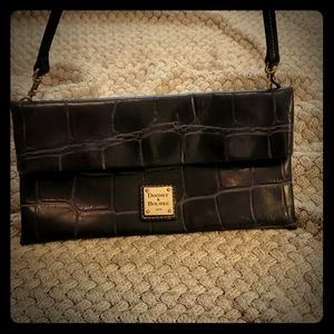 Dooney & Bourke Croco Foldover Clutch w/strap